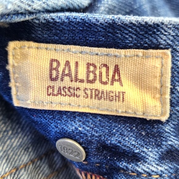 HOLLISTER Balboa 32x30 Men's Button Fly Jean Straight Distressed Denim Blue - Picture 12 of 15